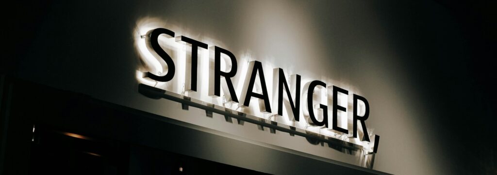 white and black UNKs coffee store signage